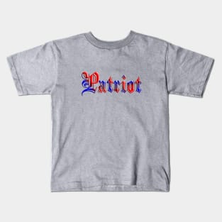 Red and Blue PATRIOT Design Kids T-Shirt